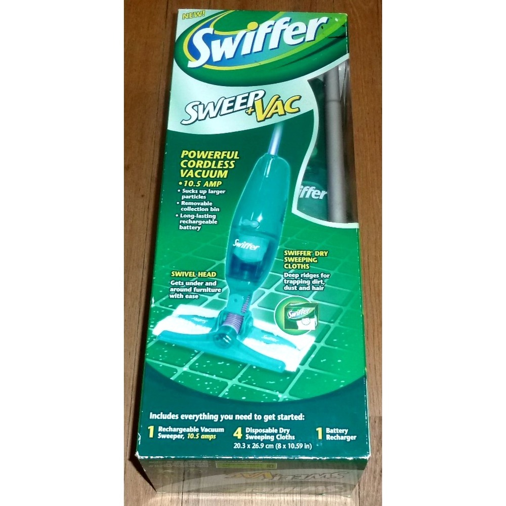 Swiffer Sweeper Vac Cordless Floor Vacuum Starter Kit NIB Housekeeping